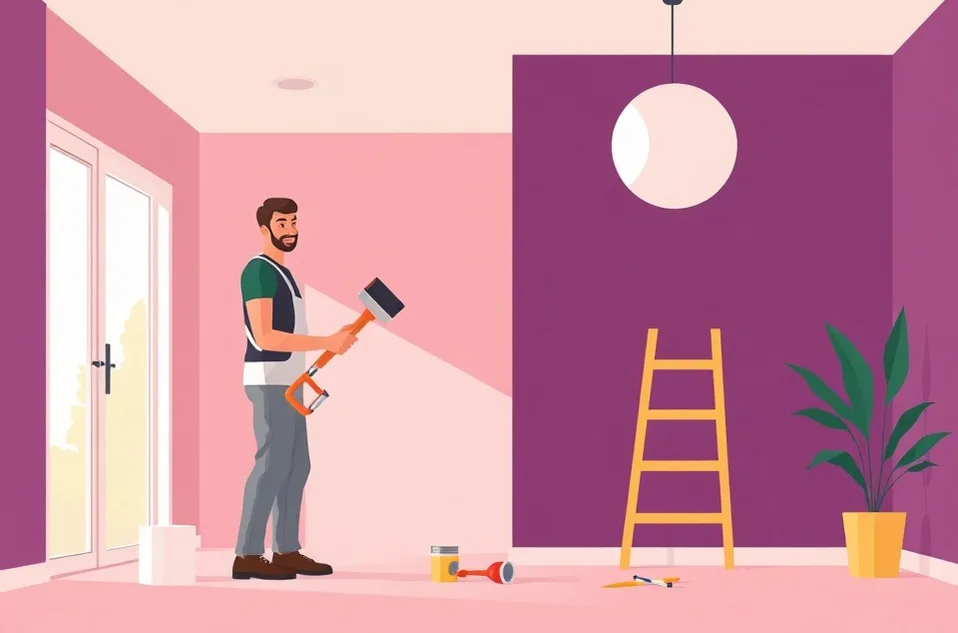 Intérieur rénové après travaux de peinture à Cesson-Sévigné